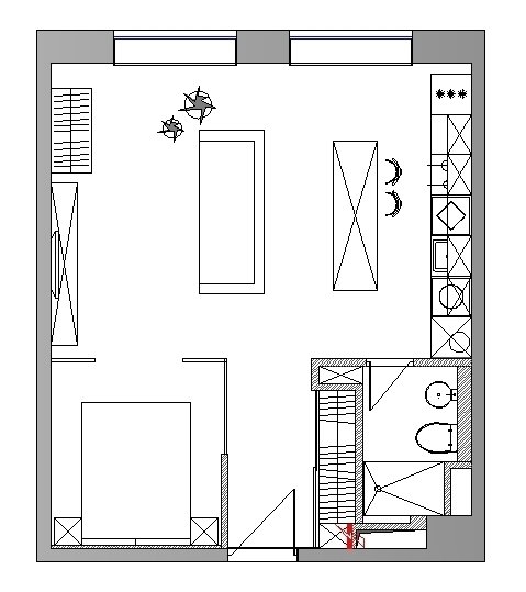 Фотография: Планировки в стиле , Малогабаритная квартира – фото на INMYROOM
