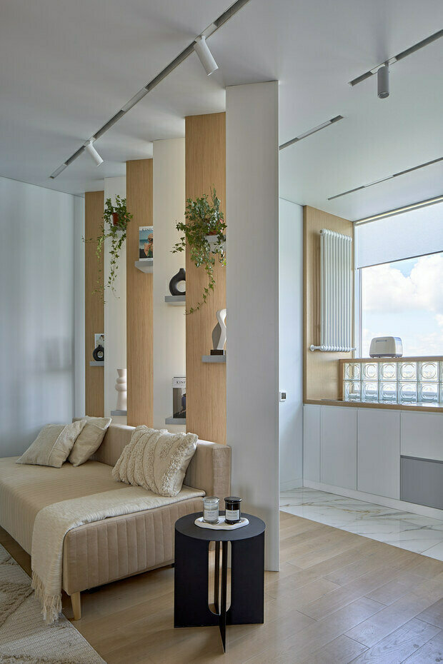 Фотография: Кухня и столовая в стиле Современный, Минимализм, Эко, Квартира, Проект недели, Монолитный дом, 2 комнаты, 40-60 метров, Студия дизайна интерьеров Алексея Сушкова, Алексей Сушков, Белгород – фото на INMYROOM