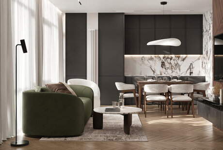 Дизайн интерьера квартиры в ЖК «Министр» в стиле современная классика