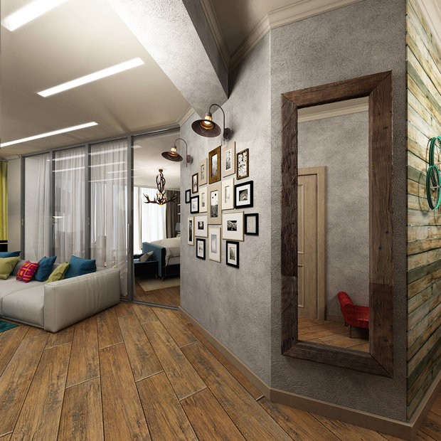 Фотография: Прихожая в стиле Лофт, Скандинавский, Квартира, Проект недели, Челябинск, новостройка, Анна Серскова, ЙОХ architects, Монолитный дом, 2 комнаты, 60-90 метров – фото на INMYROOM