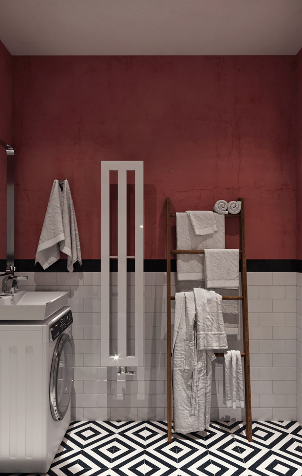 Фотография: Ванная в стиле Скандинавский, Малогабаритная квартира, Квартира, Студия, Проект недели, Москва, Монолитный дом, до 40 метров, Anova Interior Design – фото на INMYROOM