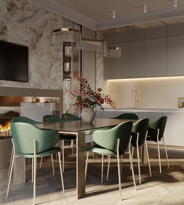 Фото из портфолио Квартира в стиле "Современная классика" 130 кв.м. – фотографии дизайна интерьеров на INMYROOM