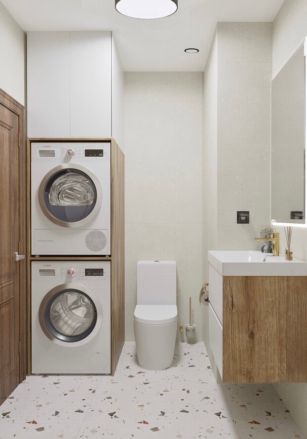 Фото из портфолио Квартира для семьи из 3х человек 71 м2 ЖК Михайловский Парк – фотографии дизайна интерьеров на INMYROOM