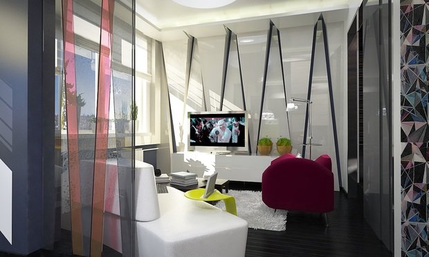 Фотография: Гостиная в стиле Современный, Квартира, BoConcept, Дома и квартиры, IKEA, Москва, Dulux – фото на INMYROOM