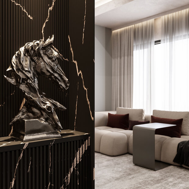 Фото из портфолио Проект квартиры в минимализме – фотографии дизайна интерьеров на INMYROOM