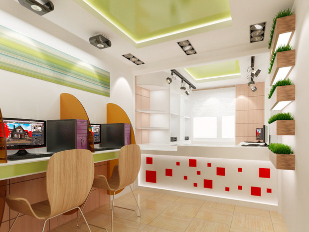 Фото из портфолио Интернет - кафе – фотографии дизайна интерьеров на INMYROOM