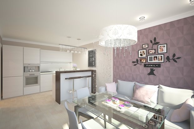 Фото из портфолио Из однушки в двушку – фотографии дизайна интерьеров на INMYROOM