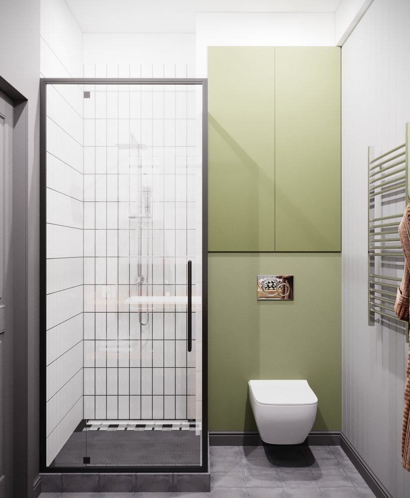 Фотография: Ванная в стиле Современный, Лофт, Скандинавский, Квартира, Студия, Проект дня, Красногорск, 40-60 метров, Монолитно-кирпичный, Студия 20:18, ЖК «Спасский мост» – фото на INMYROOM Фотография: Ванная в стиле Современный, Лофт, Скандинавский, Квартира, Студия, Проект дня, Красногорск, 40-60 метров, Монолитно-кирпичный, Студия 20:18, ЖК «Спасский мост» – фото на INMYROOM