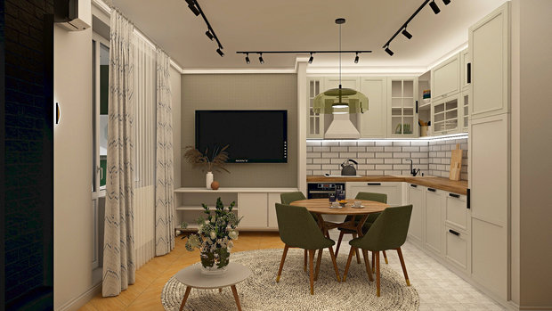 Фото из портфолио Двухкомнатная квартира – фотографии дизайна интерьеров на INMYROOM