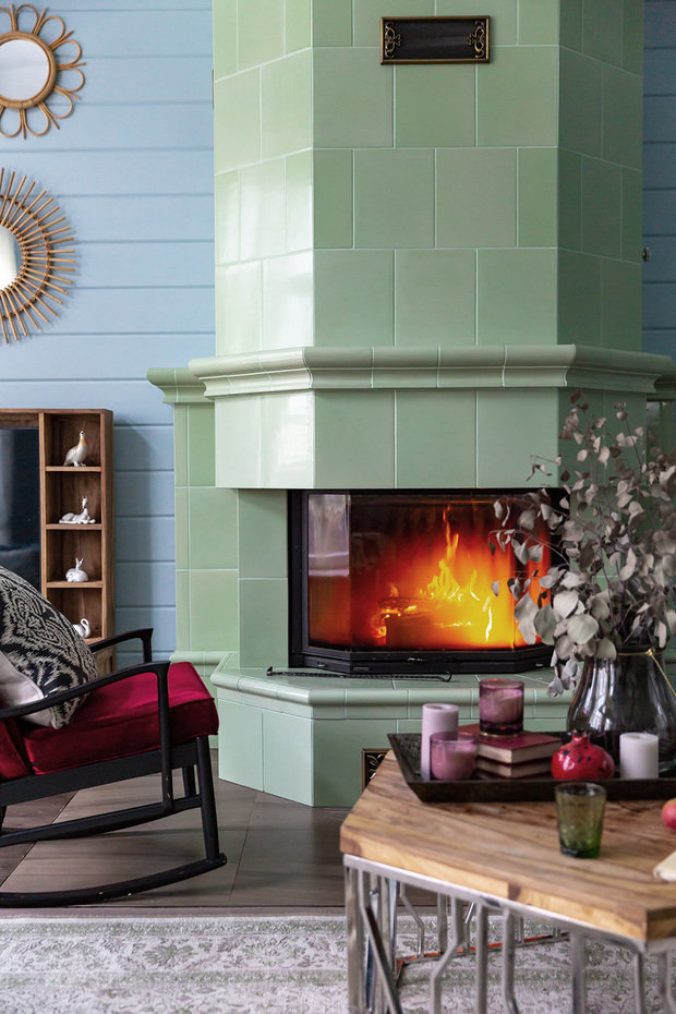 Фотография: Гостиная в стиле Прованс и Кантри, Классический, Эклектика, Дом, Проект недели, Зеленый, Винтаж, Санкт-Петербург, оформить дом из бруса, Более 90 метров, Мария Нечаева – фото на INMYROOM