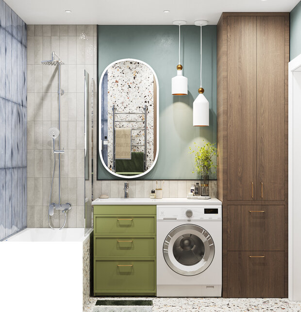 Фотография: Ванная в стиле Современный, Квартира, Проект недели, Воронеж, 2 комнаты, 40-60 метров, Room To Me, Анастасия Смагина – фото на INMYROOM