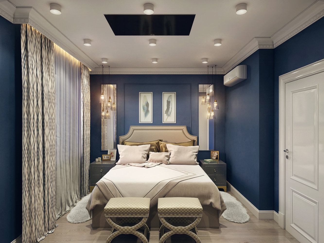 Фотография: Спальня в стиле Современный, Квартира, Проект недели, Москва, Монолитный дом, ЖК «Водный», 3 комнаты, 60-90 метров, Маргарита Фомина – фото на INMYROOM Фотография: Спальня в стиле Современный, Квартира, Проект недели, Москва, Монолитный дом, ЖК «Водный», 3 комнаты, 60-90 метров, Маргарита Фомина – фото на INMYROOM