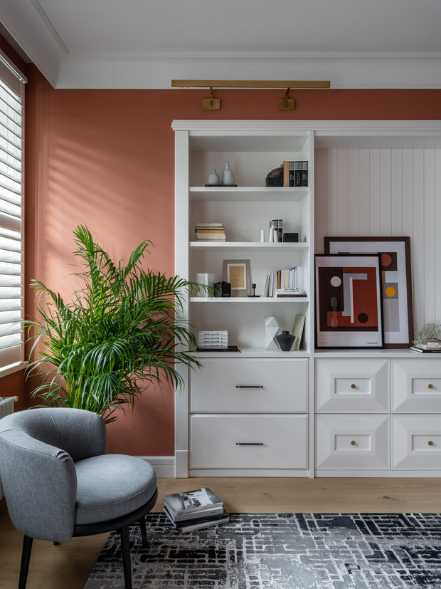 Фотография: Кабинет в стиле Современный, Квартира, Проект недели, Москва, 3 комнаты, Более 90 метров, Малика Нурлан – фото на INMYROOM