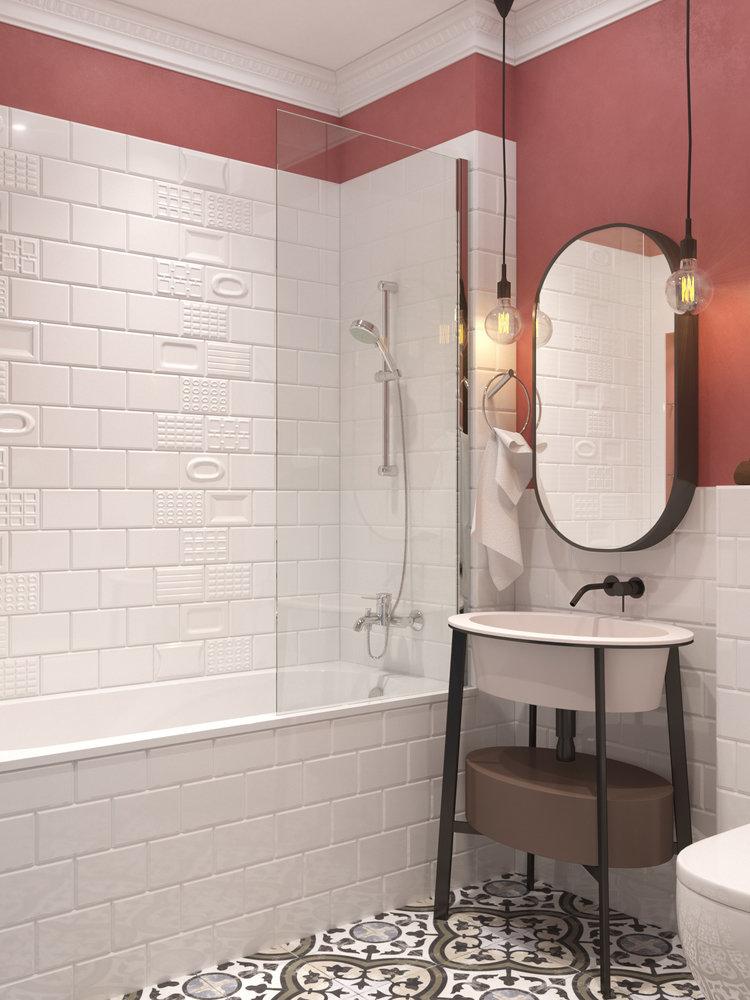 Фотография: Ванная в стиле Современный, Эклектика, Квартира, Проект недели, Санкт-Петербург, Cubiq Studio, Монолитный дом, 1 комната, 40-60 метров, ЖК «Николаевский Ансамбль» – фото на INMYROOM Фотография: Ванная в стиле Современный, Эклектика, Квартира, Проект недели, Санкт-Петербург, Cubiq Studio, Монолитный дом, 1 комната, 40-60 метров, ЖК «Николаевский Ансамбль» – фото на INMYROOM