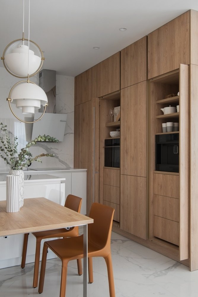 Фотография: Кухня и столовая в стиле Современный, Квартира, Минимализм, Проект недели, Москва, 4 и больше, Более 90 метров, Максим и Евгения Константиновы – фото на INMYROOM Фотография: Кухня и столовая в стиле Современный, Квартира, Минимализм, Проект недели, Москва, 4 и больше, Более 90 метров, Максим и Евгения Константиновы – фото на INMYROOM