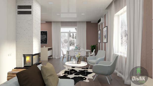 Фото из портфолио Проект частного дома 150 м2  – фотографии дизайна интерьеров на INMYROOM