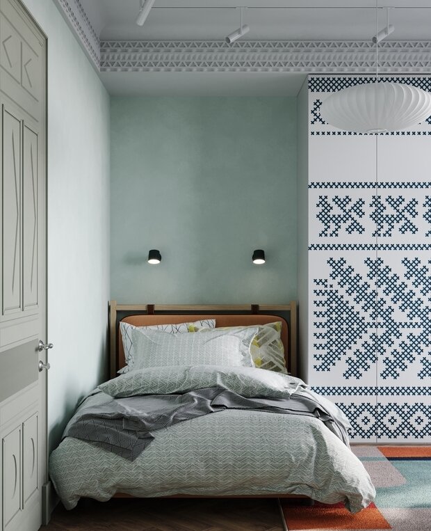 Фотография: Спальня в стиле Современный, Эклектика, Квартира, Проект недели, Москва, 4 и больше, Более 90 метров – фото на INMYROOM