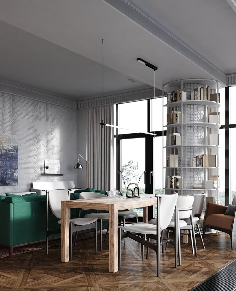 Фотография: Кухня и столовая в стиле Современный, Эклектика, Квартира, Проект недели, Москва, 4 и больше, Более 90 метров – фото на INMYROOM Фотография: Кухня и столовая в стиле Современный, Эклектика, Квартира, Проект недели, Москва, 4 и больше, Более 90 метров – фото на INMYROOM