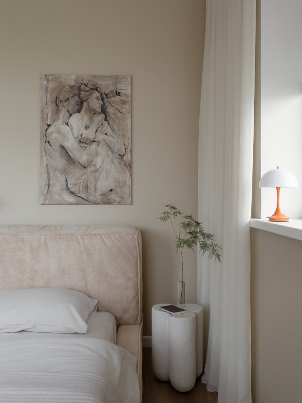 Фотография: Спальня в стиле Скандинавский, Современный, Эклектика, Дом, Проект дня, Эко, Дом и дача, Екатеринбург, 3 комнаты, 60-90 метров, Ольга Бадаева – фото на INMYROOM