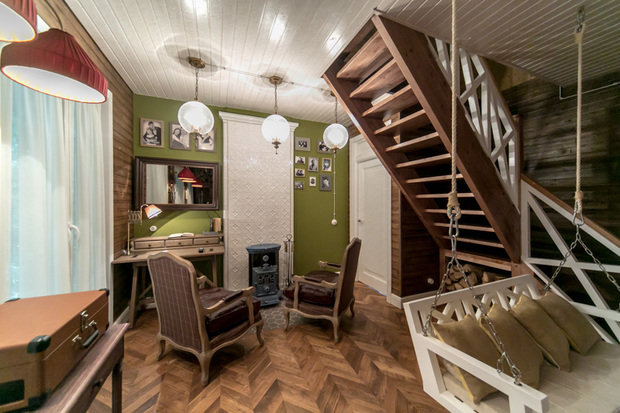 Фотография: Гостиная в стиле Прованс и Кантри, Классический, Современный, Декор интерьера, Декор дома, Дачный ответ, Веранда – фото на INMYROOM