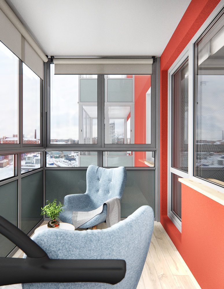 Фотография: Балкон в стиле Современный, Квартира, Студия, Проект недели, Санкт-Петербург, Samsung, 40-60 метров, Монолитно-кирпичный, Олег Минц, the frame, ЖК "Scandi Clubb" – фото на INMYROOM