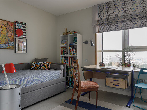 Фотография: Детская в стиле Скандинавский, Современный, Эклектика, Квартира, Проект дня, Монолитный дом, 4 и больше, Более 90 метров, Уфа, Лилия Асфандиярова, Винтажный – фото на INMYROOM