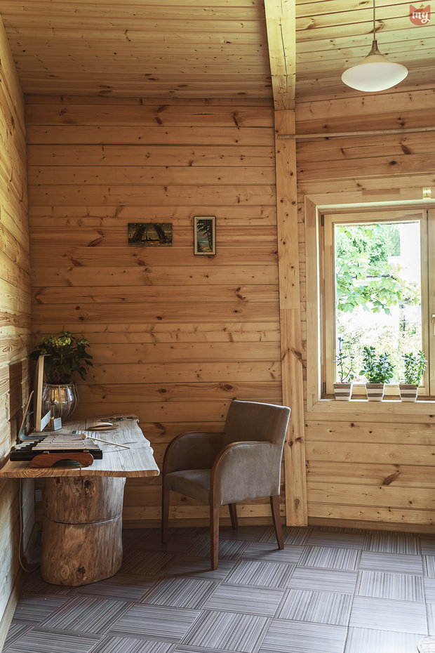 Фотография: Кабинет в стиле Эко, Прованс и Кантри, Современный, Дом, Россия, Проект недели, Дом и дача, Герой InMyRoom, деревянный дом, Королев, каркасный дом, Скайдом.рф, Скайдом – фото на INMYROOM