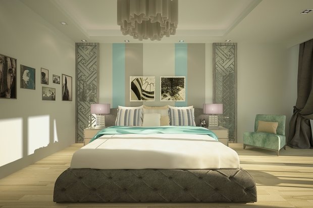 Фото из портфолио Лазурная спальня – фотографии дизайна интерьеров на INMYROOM