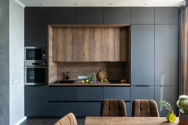 Фотография: Кухня и столовая в стиле Лофт, Современный, Квартира, Проект дня, Ростов-на-Дону, Более 90 метров, Юлия Филиппова – фото на INMYROOM