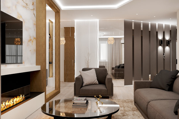 Фото из портфолио Интерьер в теплых тонах – фотографии дизайна интерьеров на INMYROOM