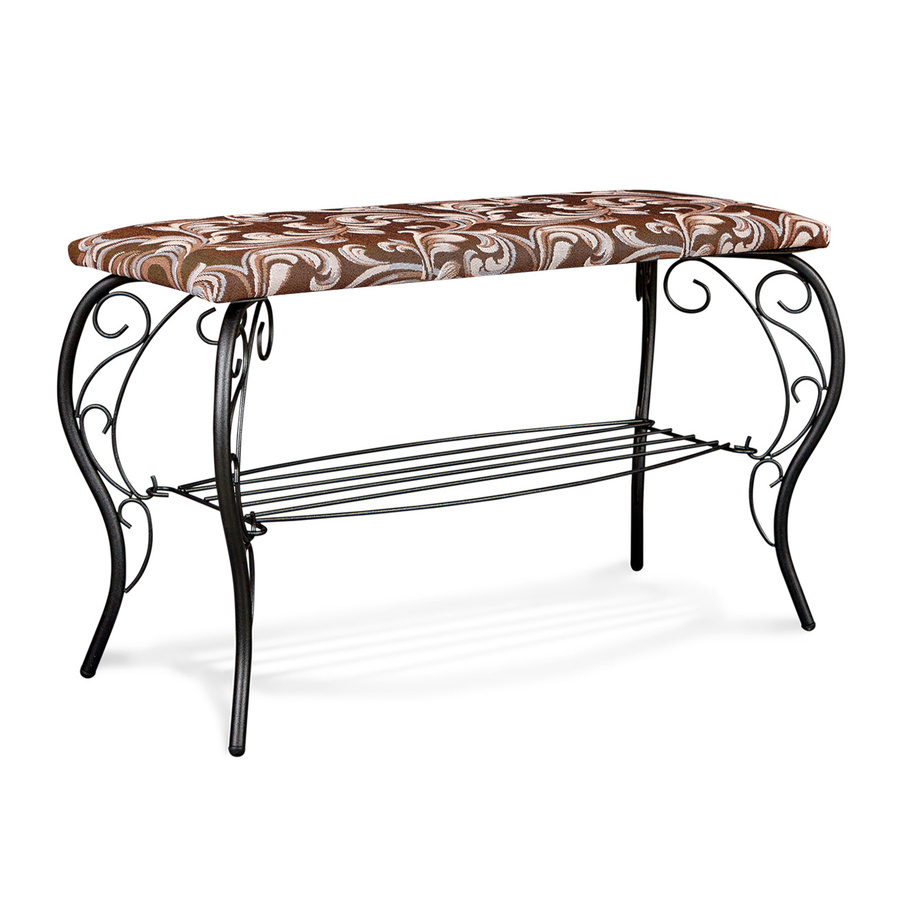 Банкетка на металлокаркасе Грация коричневого цвета