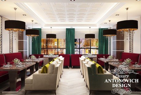 Феерия контрастов в интерьере ресторана