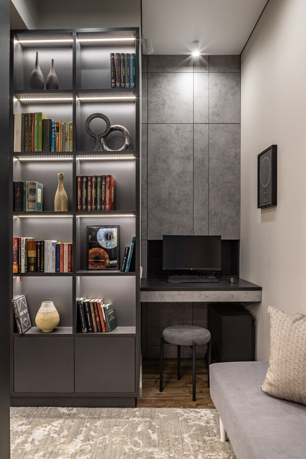 Фотография: Спальня в стиле Современный, Эклектика, Квартира, Проект дня, Москва, Сталинка, 3 комнаты, 60-90 метров, Карина Алтунина – фото на INMYROOM