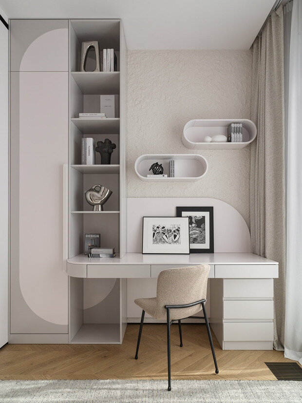 Фотография: Гостиная в стиле Современный, Квартира, Проект дня, Москва, 3 комнаты, 40-60 метров, Анастасия Ковальчук – фото на INMYROOM