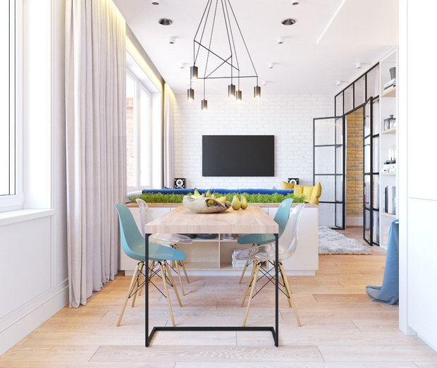 Фото из портфолио Воздушный контраст – фотографии дизайна интерьеров на INMYROOM