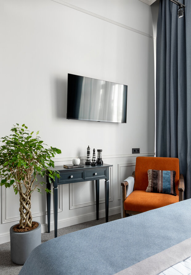 Фотография: Спальня в стиле Классический, Современный, Эклектика, Отель, Проект дня, Казань, Более 90 метров, Аида Прокофьева – фото на INMYROOM