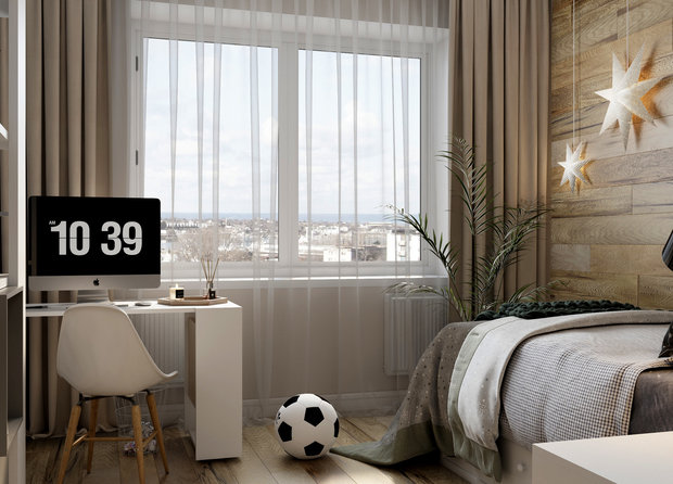 Фотография: Детская в стиле Скандинавский, Квартира, Проект дня, Бежевый, Неоклассика, интерьер в стиле современной классики, Тверской район, бежевый интерьер, 3 комнаты, Более 90 метров, Тверская область, Дарья Титова – фото на INMYROOM