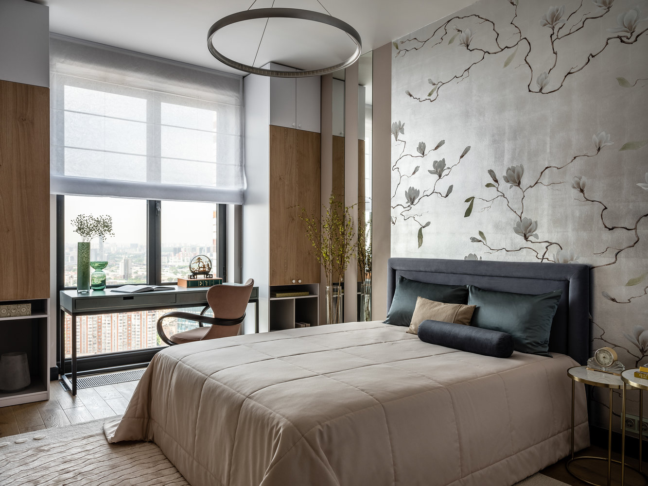 Фотография: Спальня в стиле Современный, Квартира, Проект дня, Москва, 2 комнаты, 60-90 метров, Елена Карасаева – фото на INMYROOM Фотография: Спальня в стиле Современный, Квартира, Проект дня, Москва, 2 комнаты, 60-90 метров, Елена Карасаева – фото на INMYROOM