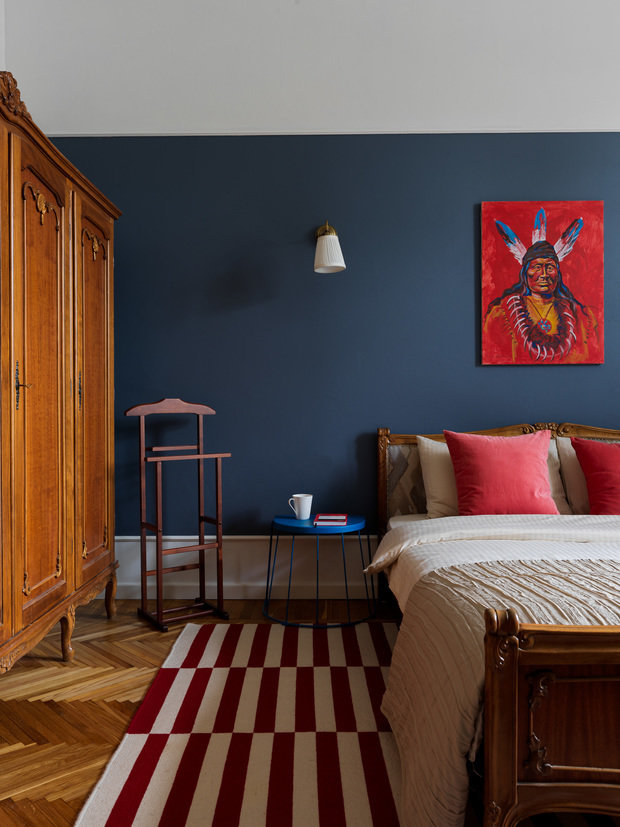 Фотография: Спальня в стиле Эклектика, Квартира, Проект недели, Москва, Дарья Назаренко, Сталинка, 3 комнаты, 60-90 метров – фото на INMYROOM