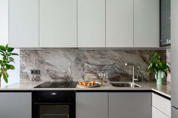 Фотография: Кухня и столовая в стиле Современный, Квартира, Проект дня, Нижний Новгород, 1 комната, 40-60 метров, Любовь Мамошкина – фото на INMYROOM