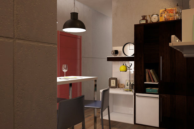 Фото из портфолио Квартира молодого художника – фотографии дизайна интерьеров на INMYROOM