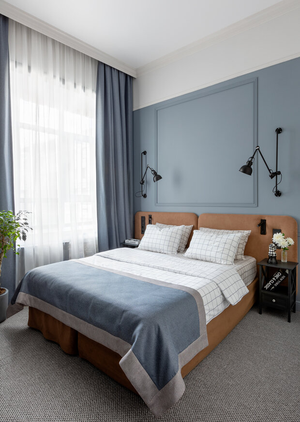 Фотография: Спальня в стиле Классический, Современный, Эклектика, Отель, Проект дня, Казань, Более 90 метров, Аида Прокофьева – фото на INMYROOM