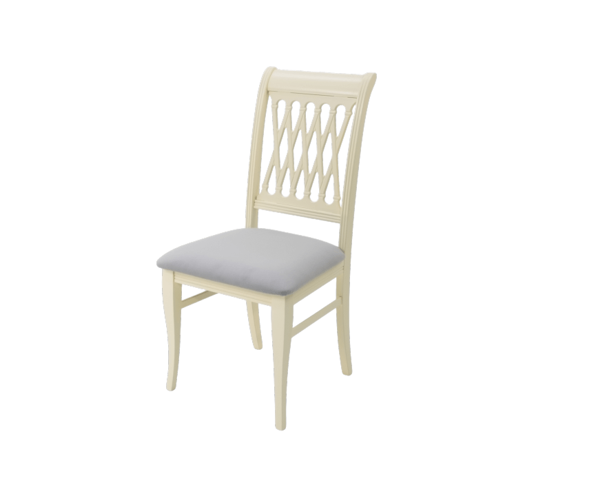 Стул Рич цвета слоновая кость с серой обивкой