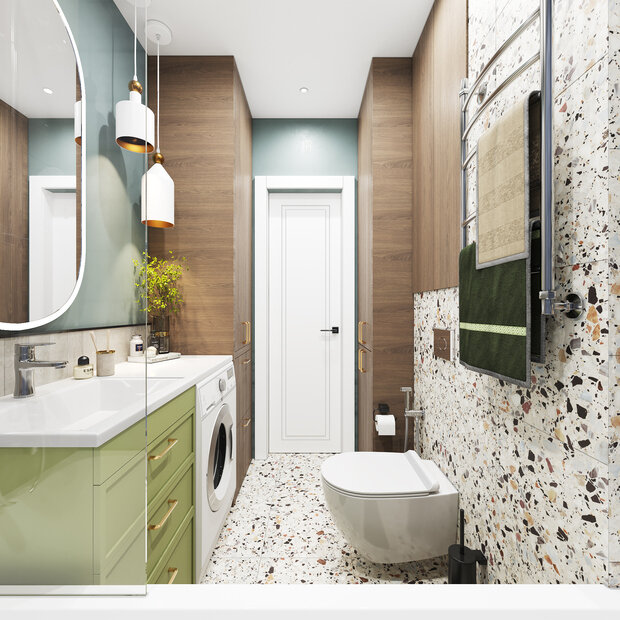 Фотография: Ванная в стиле Современный, Квартира, Проект недели, Воронеж, 2 комнаты, 40-60 метров, Room To Me, Анастасия Смагина – фото на INMYROOM