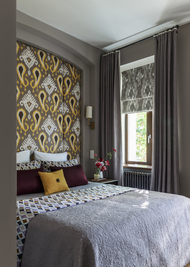 Фотография: Спальня в стиле Восточный, Эклектика, Квартира, Проект недели, Москва, Сергей Красюк, Старый фонд, Кирпичный дом, 4 и больше, Более 90 метров, Мария Пилипенко – фото на INMYROOM