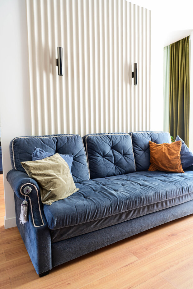 Фотография: Гостиная в стиле Скандинавский, Современный, Квартира, Проект недели, Нижний Новгород, 3 комнаты, Более 90 метров, Елена Прокофьева – фото на INMYROOM