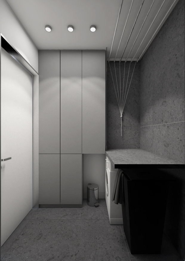 Фото из портфолио Серебристый минимал в пентхаусе – фотографии дизайна интерьеров на INMYROOM