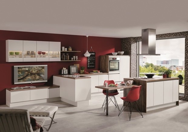 Фото из портфолио Кухня Laser 416 с красным акцентомб Nobilia – фотографии дизайна интерьеров на INMYROOM