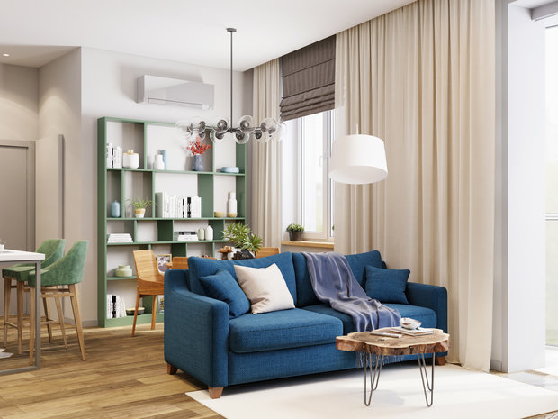 Фотография: Гостиная в стиле Эко, Современный, Квартира, Проект недели, Московская область, 3 комнаты, 60-90 метров, Екатерина Саламандра – фото на INMYROOM