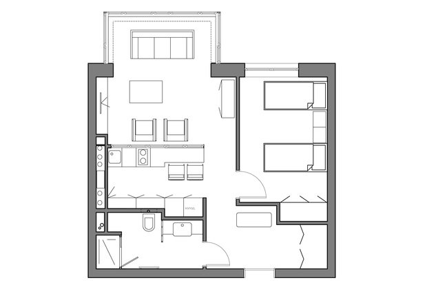 Фотография: Планировки в стиле , Малогабаритная квартира, Квартира, Дома и квартиры, Проект недели – фото на INMYROOM